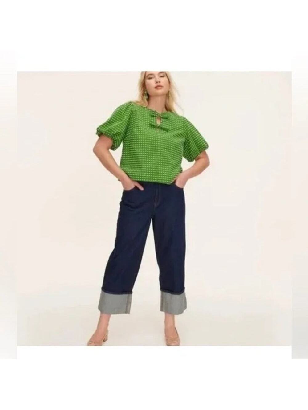 Kate Spade X Target NWT High Rise Straight Leg Wide Cuff Size 16